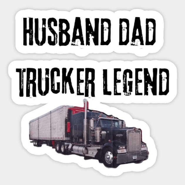 husband dad trucker legend (truck image) Sticker by Medotshirt